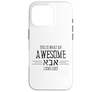 Custodia per iPhone 16 Pro This is what an Awesome Abba Looks Like Camicia ebraica per papà