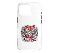 Custodia per iPhone 16 Pro Thunder cavalca la leggenda Yokai del vento e della tempesta