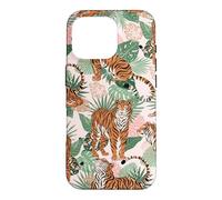 Custodia per iPhone 16 Pro Tiger in Tropical Palms Safari Theme