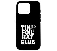 Custodia per iPhone 16 Pro Tin Foil Hat Club per credenti UFO alieni