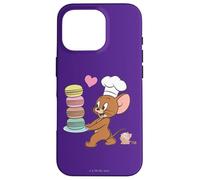 Custodia per iPhone 16 Pro Tom and Jerry Macaron Love