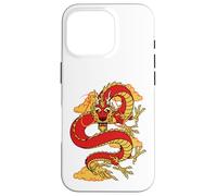 Custodia per iPhone 16 Pro Traditional Zodiac Lucky Red Oriental Chinese Dragon