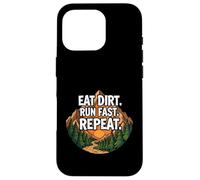 Custodia per iPhone 16 Pro Trail Running Mountain Runner Eat Dirt Run Fast Repeat