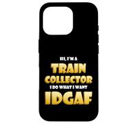Custodia per iPhone 16 Pro Train Collector IDGAF Costume Vintage Model Train Collection
