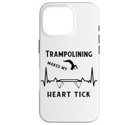 Custodia per iPhone 16 Pro Trampolino Giardino ginnasta Fitness Cardiogram Trampolino