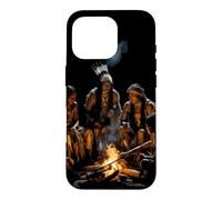 Custodia per iPhone 16 Pro Tribù dei nativi americani Falò Indiani d'America Indigeni