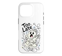 Custodia per iPhone 16 Pro Troppo tardi fantasma in preda al panico catturato in fili