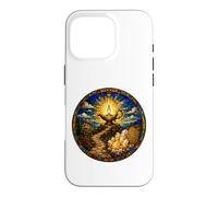 Custodia per iPhone 16 Pro TU SEI LA LUCE DEL MONDO Lampada Cattedrale Mosaico Arte