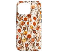 Custodia per iPhone 16 Pro Tulipano Arancione Floreale Marrone Tulipani Fiore Di Campo Su