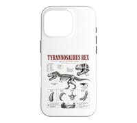 Custodia per iPhone 16 Pro Tyrannosaurus Rex Fossil Guide Museo Anatomia Arte
