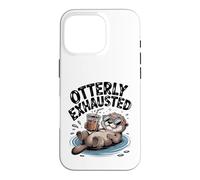 Custodia per iPhone 16 Pro Umorismo lontra esausto carino pigro stanco lontra