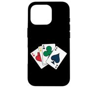Custodia per iPhone 16 Pro Usura di stile del casinò del poker delle carte da gioco di quattro assi per il tee