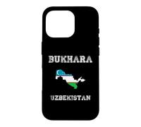 Custodia per iPhone 16 Pro Uzbekistan Bandiera Distressed Bukhara Pride