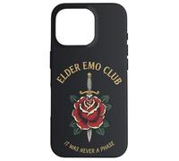 Custodia per iPhone 16 Pro Vecchio Emo Club Rose Retro
