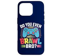 Custodia per iPhone 16 Pro Videogiocatore Retro Vintage Do You Even Brawl Bro