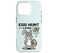 Custodia per iPhone 16 Pro Videogioco di Caccia all'uovo del coniglietto pasquale del giocatore livello 67