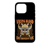 Custodia per iPhone 16 Pro Viking Blood Runs through my Veins Norse Nordic Mythology