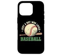 Custodia per iPhone 16 Pro Vintage Baseball Lover, Just A Boy Who Loves Baseball