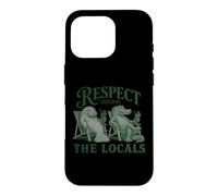 Custodia per iPhone 16 Pro Vintage Florida Respect The Locals Nature Manatee Crocodile