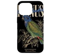 Custodia per iPhone 16 Pro Vintage pionus dalla testa blu birdwatching natura uccelli amore