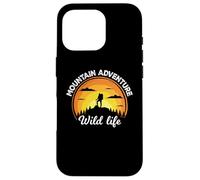 Custodia per iPhone 16 Pro Vintage Retro Mountains Outdoor Wildlife Mountain Adventure