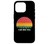 Custodia per iPhone 16 Pro Vintage Retro Style 80s Happy Pine Trees Plant more trees