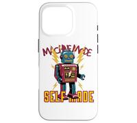 Custodia per iPhone 16 Pro Vintage Robot Toy Retro 50s Sci-Fi SciFi Arte Estetica