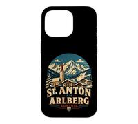 Custodia per iPhone 16 Pro Vintage St. Anton am Arlberg Austria Viaggio Landmark Gift