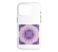 Custodia per iPhone 16 Pro Viola Lavanda Mandala Floreale