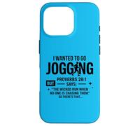 Custodia per iPhone 16 Pro Volevo andare a fare jogging Proverbi 28:1