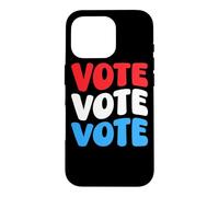 Custodia per iPhone 16 Pro Vota Vota Voto Voto Consapevolezza Diritti degli elettori Retro Groovy