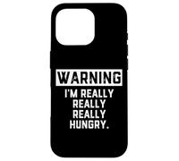 Custodia per iPhone 16 Pro WARNING: I'm Really Really Really Hungry Funny Food Dad Joke