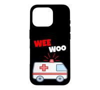 Custodia per iPhone 16 Pro Wee Woo Funny Ambulance EMR EMS Paramedic First Responder