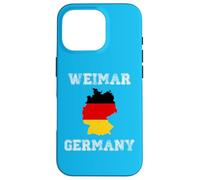 Custodia per iPhone 16 Pro Weimar Germania Vintage Bandiera Germania Mappa Design