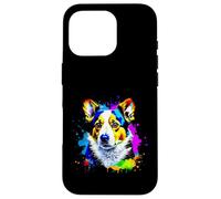 Custodia per iPhone 16 Pro Welsh Corgi Pop Art I Dog Lover I Splash Art Welsh Corgi