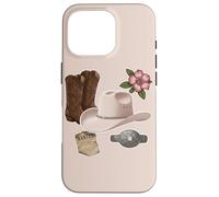 Custodia per iPhone 16 Pro Western Cowboy Boots Cappello Floreale Country Style Ranch Life