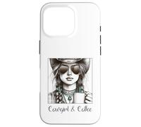 Custodia per iPhone 16 Pro Western Cowgirl and Coffee Wild West Cowgirls
