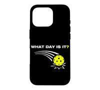 Custodia per iPhone 16 Pro What day is it? Divertente giocatore di pickleball