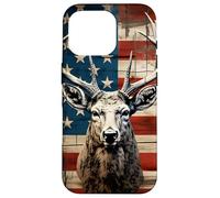 Custodia per iPhone 16 Pro Whitetail Deer Buck Hunting Vintage Hunter American USA