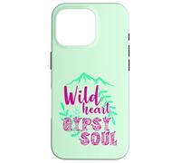 Custodia per iPhone 16 Pro Wild Heart Gypsy Soul Boho Mountain Nature Design