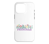 Custodia per iPhone 16 Pro Wildflower Floral Priscilla Nome Festa della mamma Donne