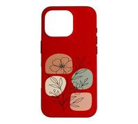 Custodia per iPhone 16 Pro Wildflower Line Art Abstract Botanical Mid Century