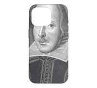 Custodia per iPhone 16 Pro William Shakespeare Ritratto Teatro Scrittore Storico