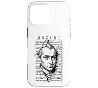 Custodia per iPhone 16 Pro Wolfgang Amadeus Mozart Spartito Classico Note Vintage