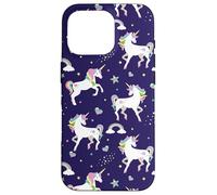 Custodia per iPhone 16 Pro Womens Kids Girls Pretty Unicorn Pattern