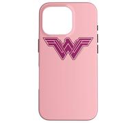Custodia per iPhone 16 Pro Wonder Woman Movie Pink Geometric Pattern Logo