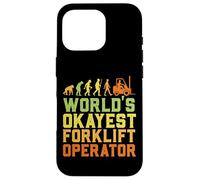 Custodia per iPhone 16 Pro World's Okayest Certified Forklift Operator Evolution