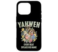 Custodia per iPhone 16 Pro Yahweh Boho floreale umano anatomico cuore ebraico ebraico