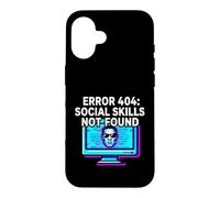 Custodia per iPhone 16 Programmer Introvert Error 404 Social Skills Not Found