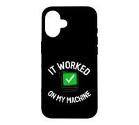Custodia per iPhone 16 Programmer It Worked On My Machine Coding Joke